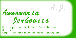 annamaria jerkovits business card